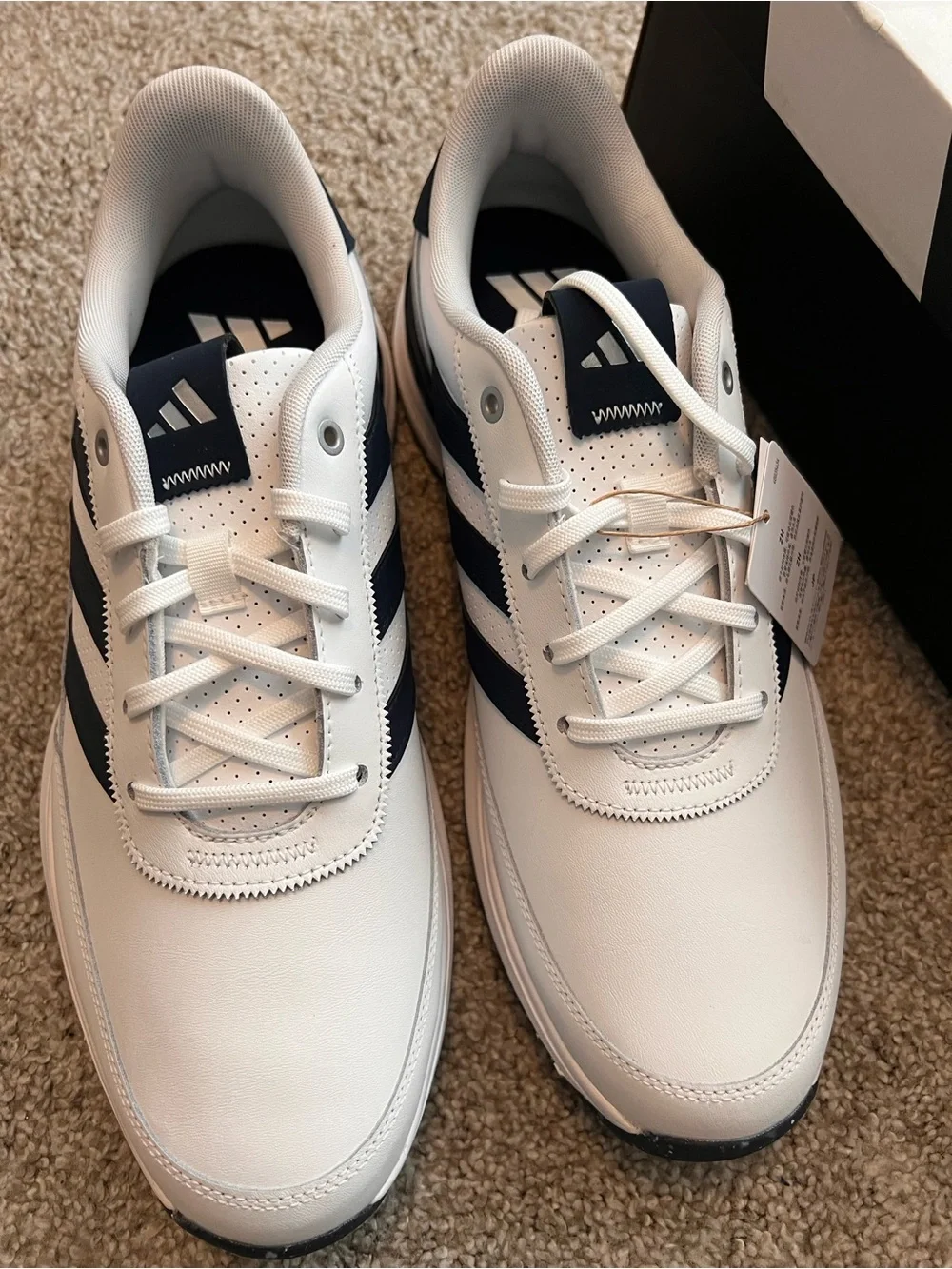 Adidas Men’s S2G SL Leather 24 Navy & White Golf Shoe